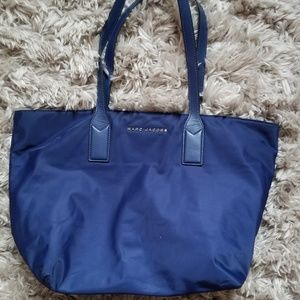 Blue Marc Jacobs Zipper top Microfiber Tote